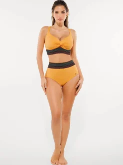 Boho Trim High Waist Tummy Control Bikini Set