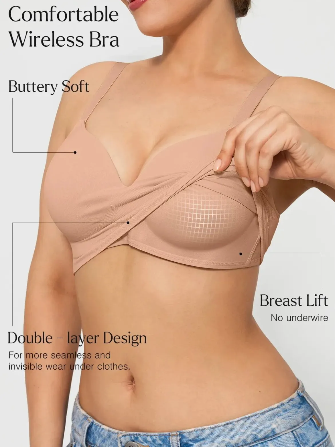 ContourLift™ Seamless Wireless Shaping Push Up Bra