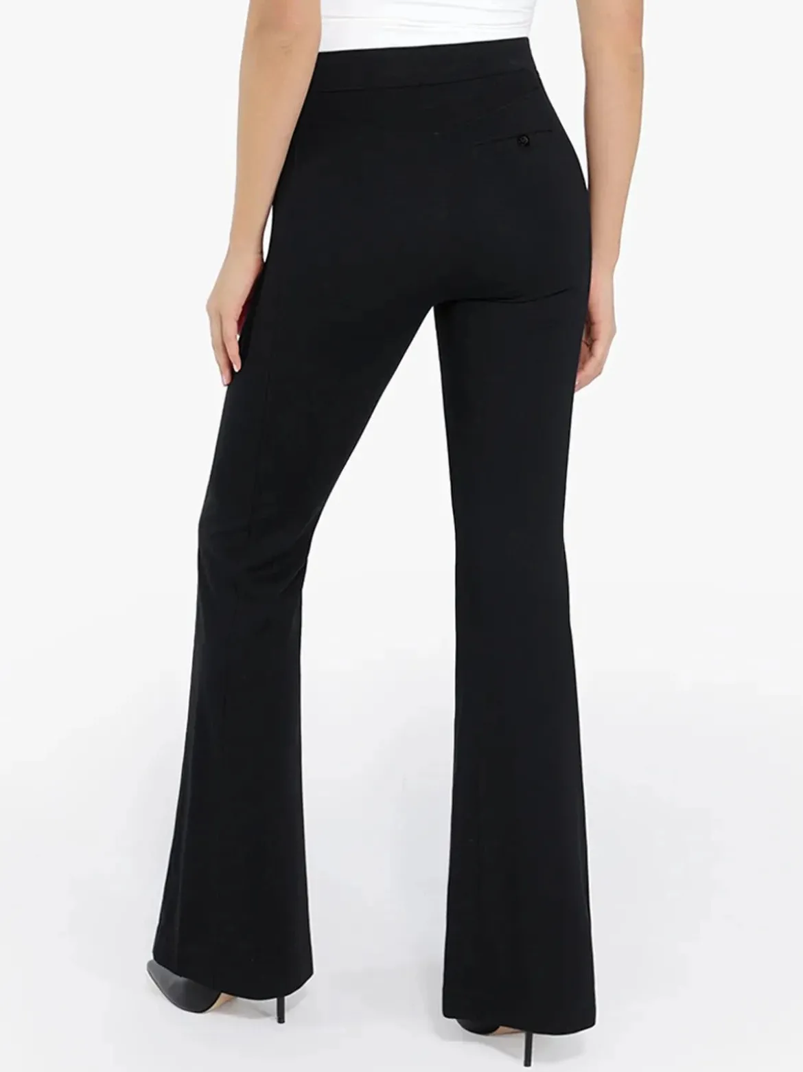 Day To Night Set Square Neck Tank Bodysuit Built-in Shapewear Pants