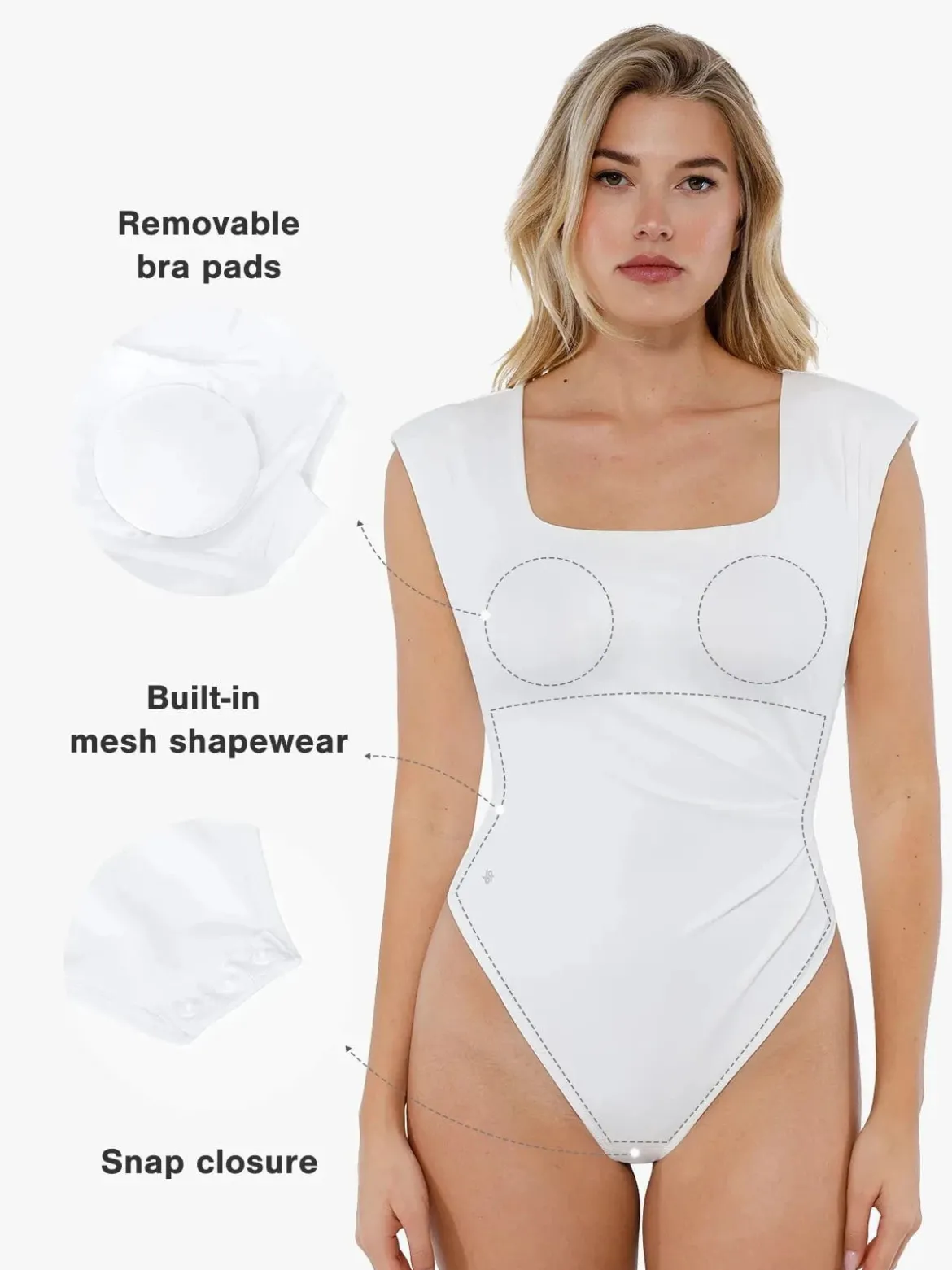 Day To Night Set Tummy Control Bodysuit Built-in Shapewear Pants