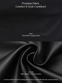 Dual-Wear Sculpting Faux Leather Dress