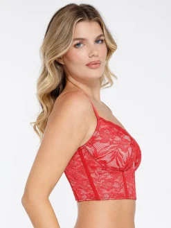 Full Coverage Longline Underwire Lace Bralette