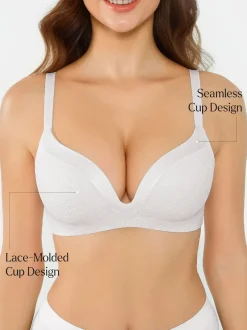 Lace Full Coverage Comfort Sculpting Plunge Bra
