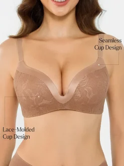 Lace Full Coverage Comfort Sculpting Plunge Bra