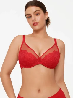 Lightweight Underwire Minimizer Lace Mesh Bra