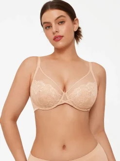 Lightweight Underwire Minimizer Lace Mesh Bra