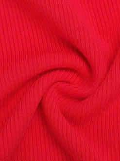 Long-Sleeve Rib Modal Off-the-Shoulder Slimming Crop Top