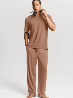 Men's Modal Short Sleeve & Pant PJ Set