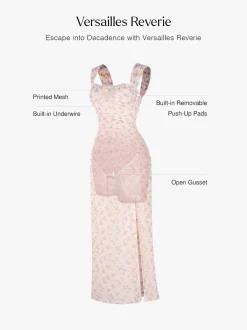 Off-The-Shoulder Sculpting Floral Print Maxi Dress