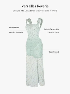 Off-The-Shoulder Sculpting Floral Print Maxi Dress