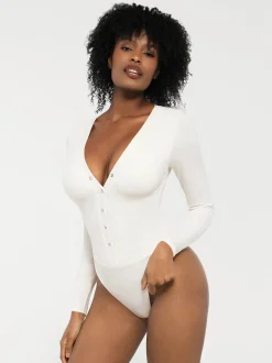 Redtag Thermal Shapewear Long Sleeve Tummy Control Bodysuit