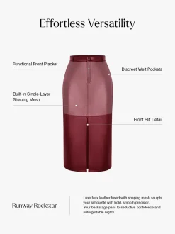 Sculpted Faux Leather Contour Skirt