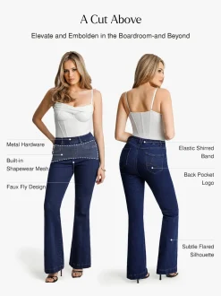 Sculpting High-Rise Stretch Flare Jeans