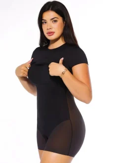 SculptWear Short Sleeve Fitted Sheath Dress