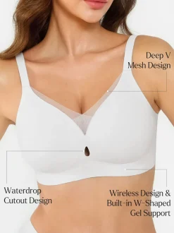 Seamless Breathable Contour Plunge Bra