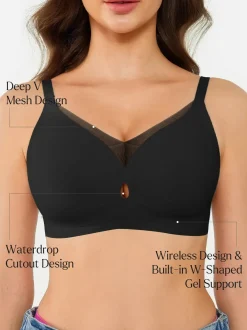 Seamless Breathable Contour Plunge Bra