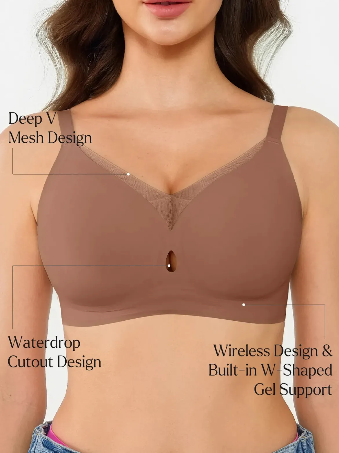 Seamless Breathable Contour Plunge Bra
