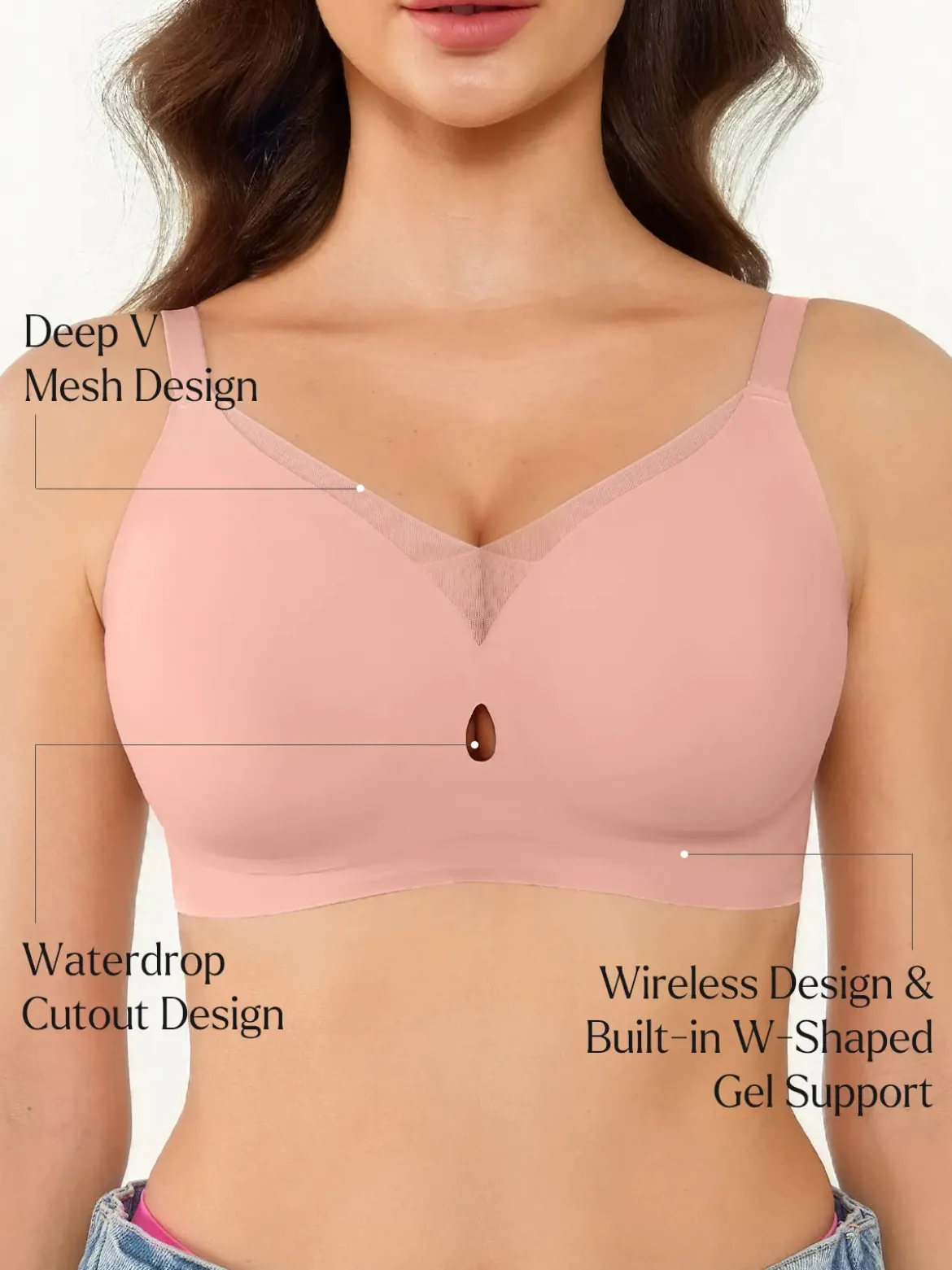 Seamless Breathable Contour Plunge Bra