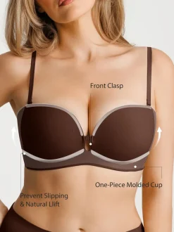 Seamless Non-Slip Push-Up Shaping Strapless Bra