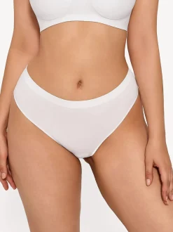 Seamless Solid Mid-Rise Thong Brief