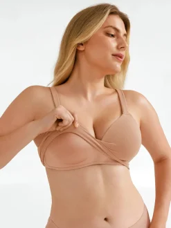 Seamless Wireless Adjustable Wide-Strap T-Shirt Bra