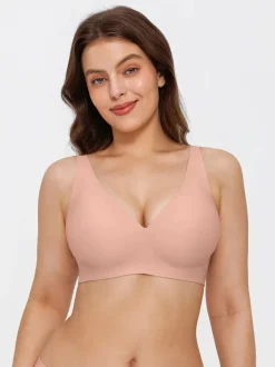 Seamless Wireless Jelly Comfort Plunge Bra