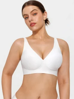 Seamless Wireless Jelly Comfort Plunge Bra