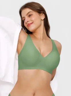Seamless Wireless Jelly Comfort Plunge Bra