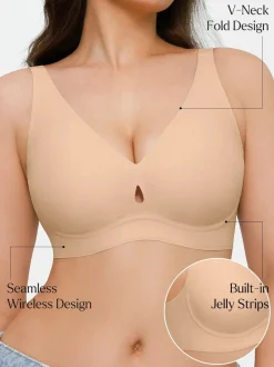 Seamless Wireless Jelly Contour Support Bra