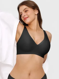 Seamless Wireless Jelly Leopard Contour Minimizer Support Bra