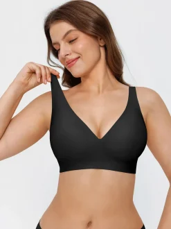 Seamless Wireless Jelly Leopard Contour Minimizer Support Bra