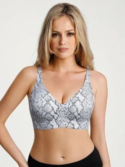 Seamless Wireless Jelly Leopard Contour Minimizer Support Bra