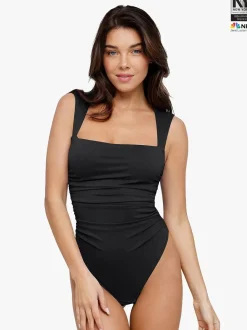 Shapewear Bluetag Ruched Square Neck Sculpting Bodysuit