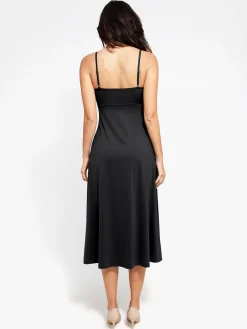 Shapewear Built-In Sculpting A-Line Midi Slip Dress