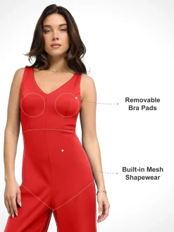 Shapewear Built-In Sculpting Midi Dress or Jumpsuit