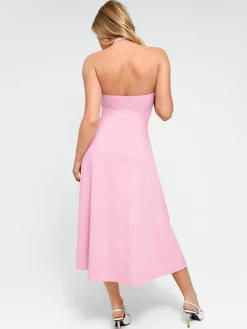 Shapewear Built-In Tummy Control A-Line Midi Dresses