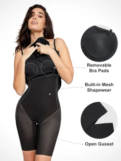 Shapewear Built-In Tummy Control A-Line Midi Dresses