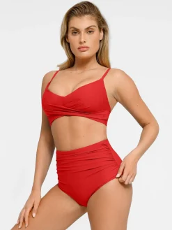 Shapewear Bust-Enhancing Draped Bikini Top