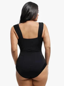 Shapewear Cap Sleeve Bodysuit Lace Fishtail Coverup Skirt Set