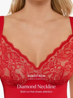 Shapewear Cap Sleeve Slimming Lace Cup Bodysuit