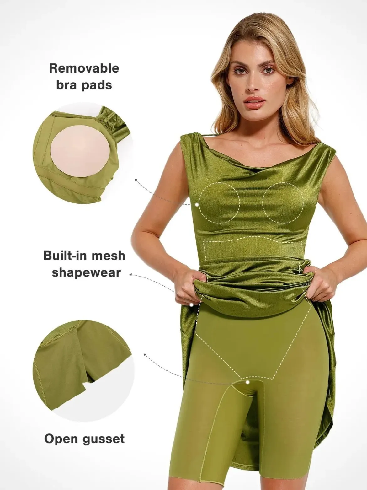 Shapewear Convertible Shine Sculpting Mermaid Dress
