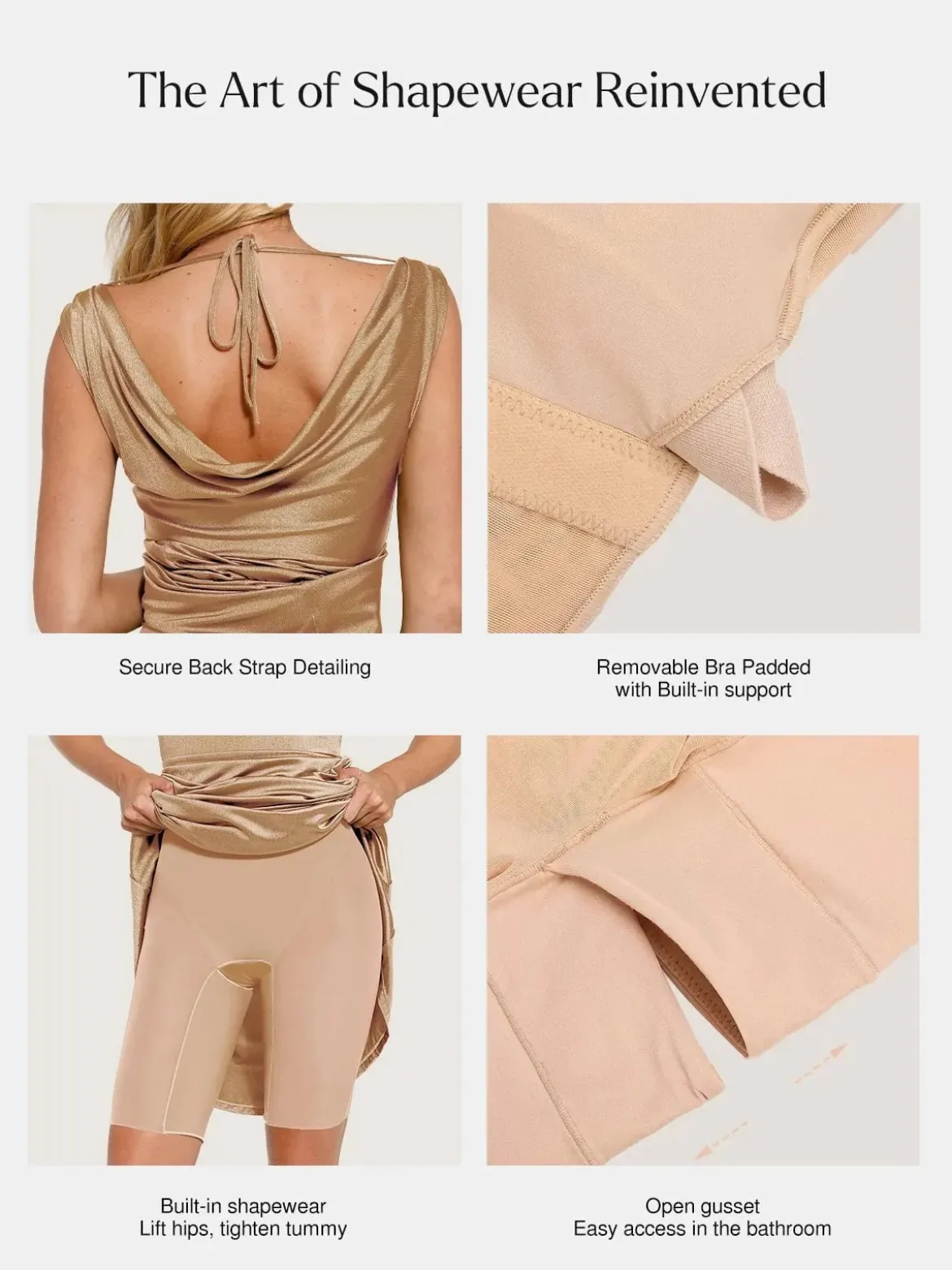 Shapewear Convertible Shine Sculpting Mermaid Dress