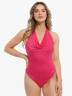 Shapewear Cowl Neck Halter Tummy Control Bodysuit