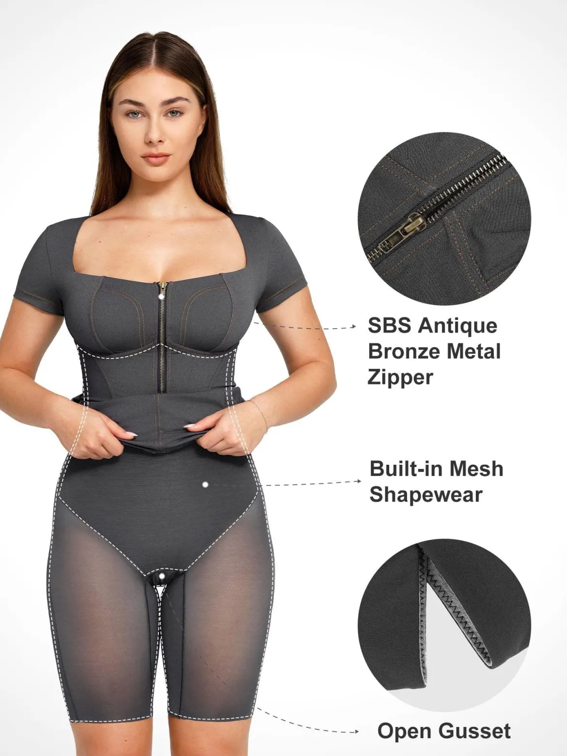 Shapewear Denim Sculpting Dress or Bodysuit or Jumpsuit