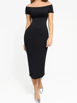 Shapewear Eco-Friendly Off Shoulder Seamless Dress
