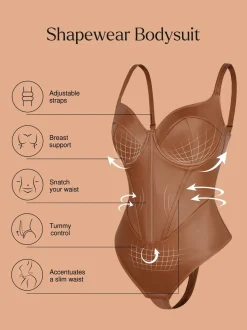 Shapewear Faux Leather Hourglass Corset Bodysuit