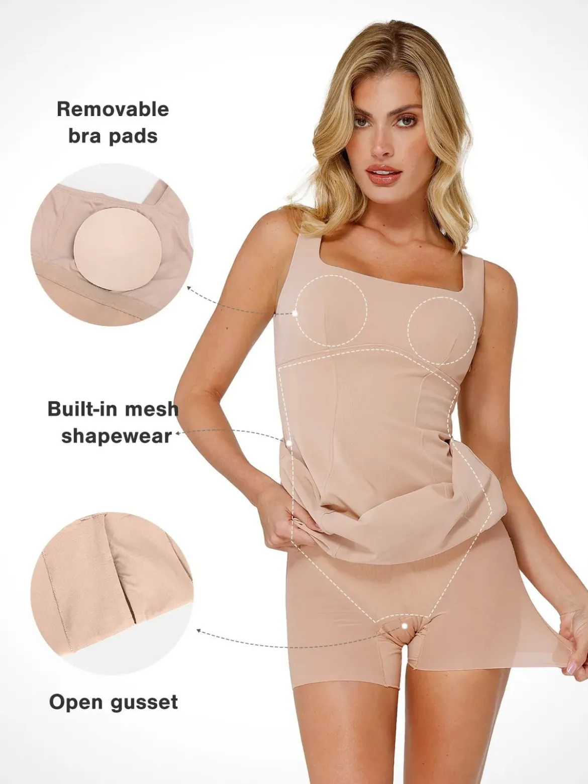 Shapewear Faux Nubuck Bodycon Sculpting Slit Midi Dress