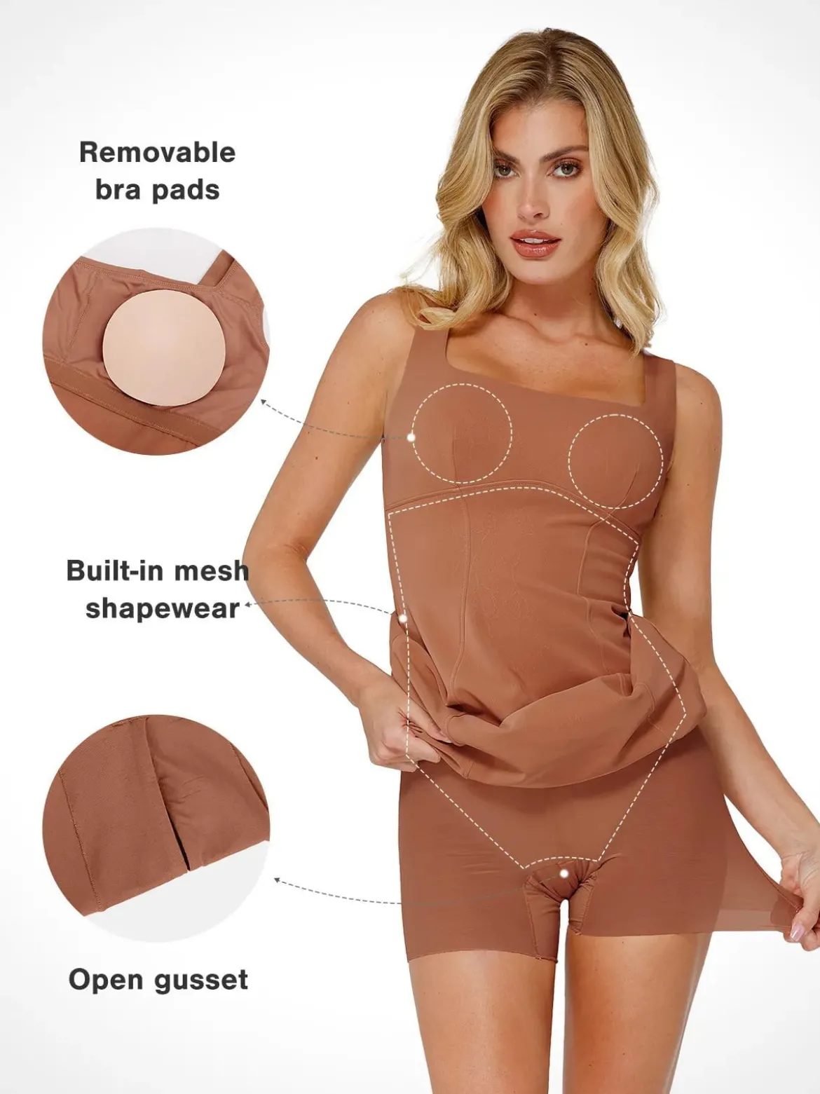 Shapewear Faux Nubuck Bodycon Sculpting Slit Midi Dress