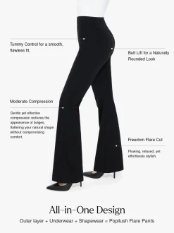 Shapewear Freedom Tummy Control Flare-Leg Ponte Pants