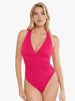 Shapewear Halter Cowl Neck Ruched Tummy Control Bodysuit